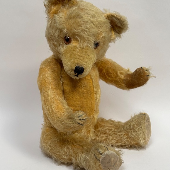 Vintage Blonde Jointed Teddy Bear with Working Growler - Picture 4 of 15